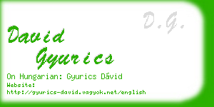david gyurics business card